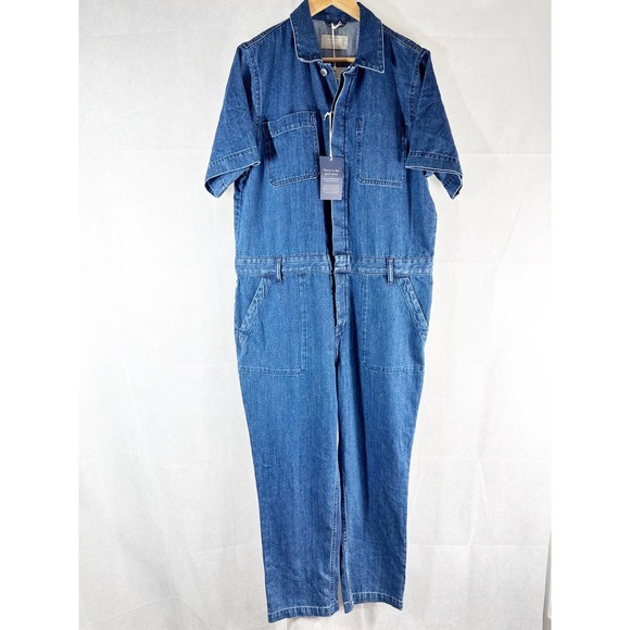 Everlane The Super Soft Organic Cotton Coverall Size 16 Dark Blue Wash - Picture 5 of 10